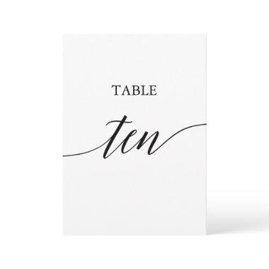 Elegant Black Printable Table Ten Table Number