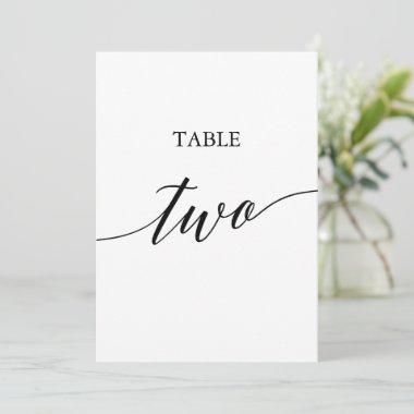 Elegant Black Printable Table Two Table Number
