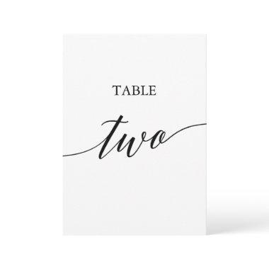 Elegant Black Printable Table Two Table Number