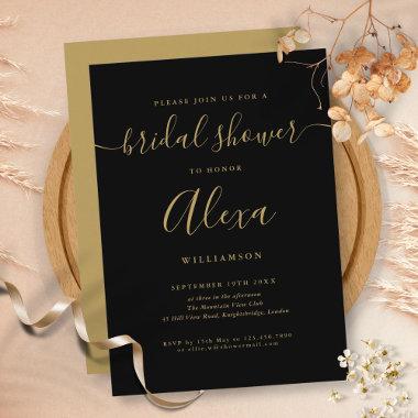 Elegant Black And Gold Signature