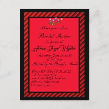 Elegant Black and Red Invitations