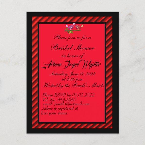 Elegant Black and Red Invitations