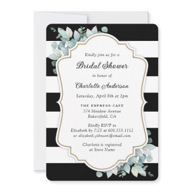 Elegant Black and White Greenery