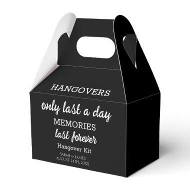 Elegant Black and White Hangover Wedding Custom Favor Boxes
