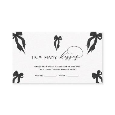 Elegant Black Bow Guess How Many Kisses Game Enclosure