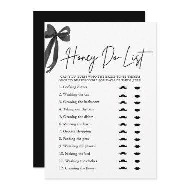 Elegant Black Bow Honey Do List  Game