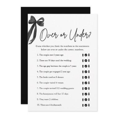 Elegant Black Bow Over or Under  Game