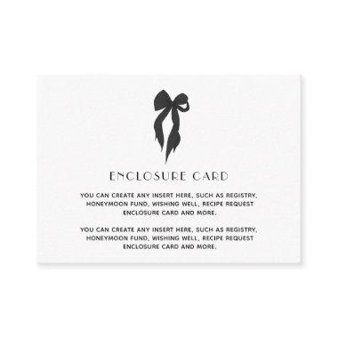 Elegant Black Bow Tying The Knot  Enclosure