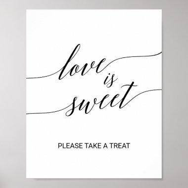 Elegant Black Calligraphy Love is Sweet Sign
