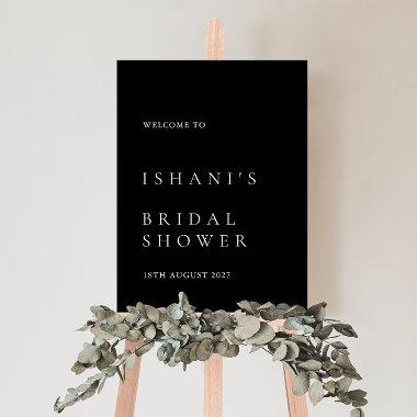 Elegant Black Chic Bridal Shower Welcome Sign