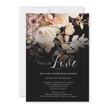 Elegant Black Fall In Love Floral