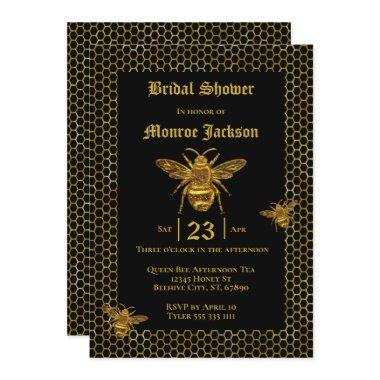 Elegant Black Gold Queen Bee Beehive