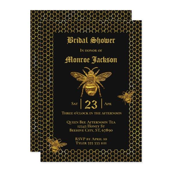 Elegant Black Gold Queen Bee Beehive