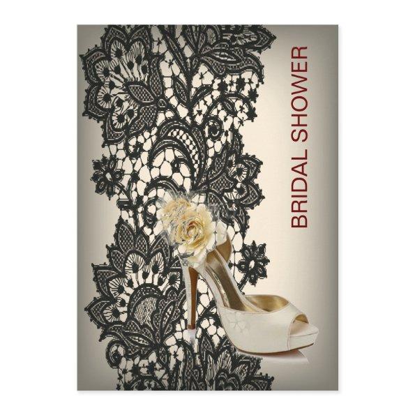 elegant black Lace beige vintage