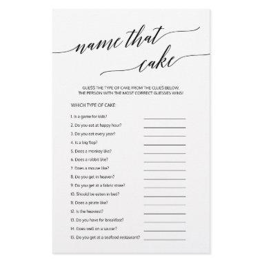 Elegant Black =Name that Cake Fill In Game