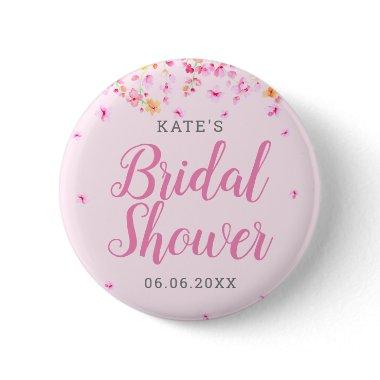 Elegant Blossom Bridal Shower Button