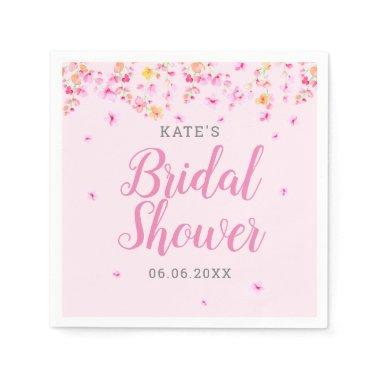 Elegant Blossom Floral Bridal Shower Napkins