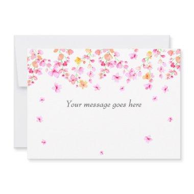 Elegant Blossom Your Message Thank You Invitations