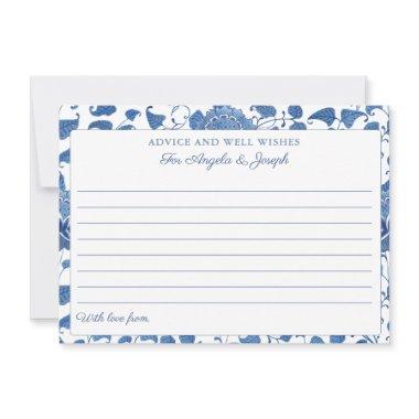 Elegant Blue And White Advice And Well Wishes
