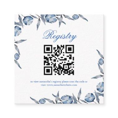 Elegant Blue  or baby shower registry Enclosure