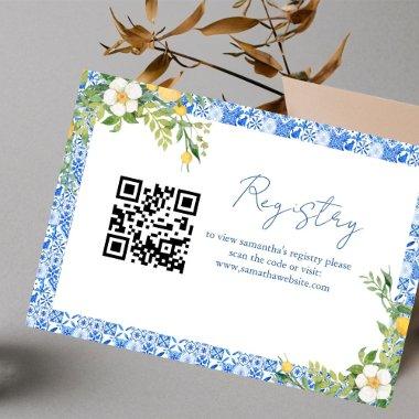 Elegant Blue  or baby shower registry Enclosure