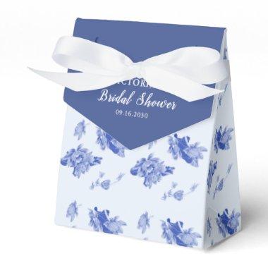 Elegant Blue Flowers Modern Retro Chinoiserie Favor Boxes