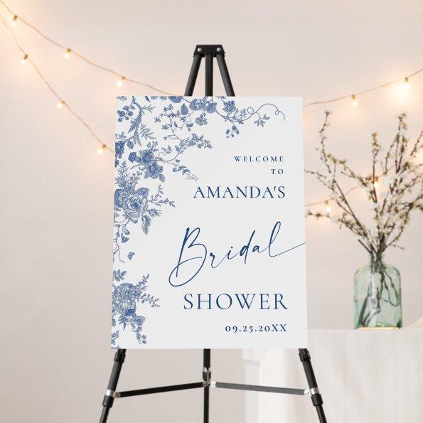 Elegant Blue French Garden WELCOME  Foam Board