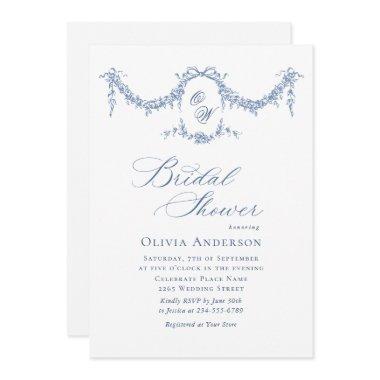 Elegant Blue French Toile Garden