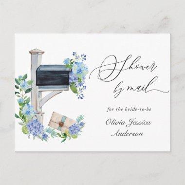 Elegant Blue Hydrangea Bridal Shower By Mail PostInvitations