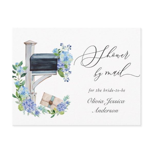 Elegant Blue Hydrangea Bridal Shower By Mail PostInvitations