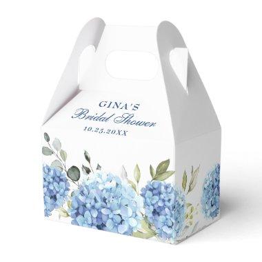 Elegant Blue Hydrangea Eucalyptus Bridal Shower Favor Box