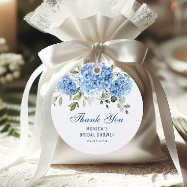 Elegant Blue Hydrangea Eucalyptus  Favor Tags