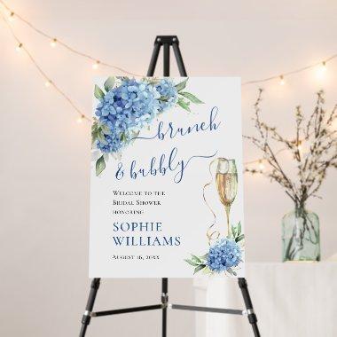 Elegant Blue Hydrangea Eucalyptus  Foam Board