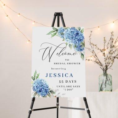 Elegant Blue Hydrangea Eucalyptus  Foam Board