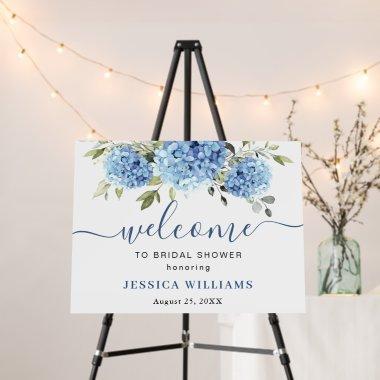 Elegant Blue Hydrangea Eucalyptus Bridal Shower Foam Board