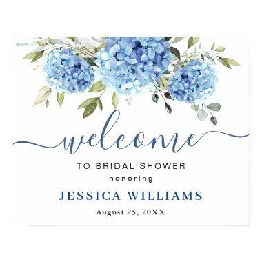 Elegant Blue Hydrangea Eucalyptus  Poster