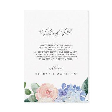 Elegant Blue Hydrangea Wedding Wishing Well Invitations