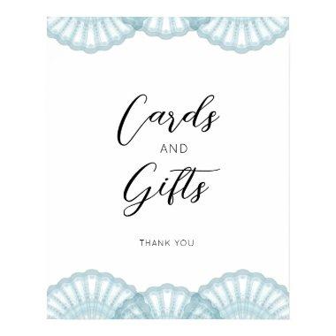 Elegant Blue Shell  and Gifts Poster