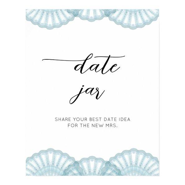 Elegant Blue Shell date night ideas. Date jar Poster