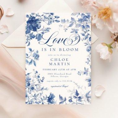 Elegant Blue Toile Chinoiserie