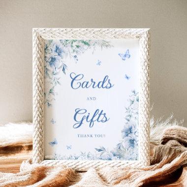 Elegant Blue White Chinoiserie Invitations and Gifts Poster