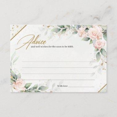 Elegant blush and greenery Advice for the bride Enclosure Invitations