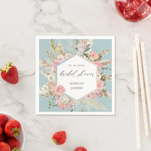elegant blush bohemian floral  Napkin