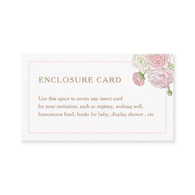 Elegant Blush Bubbly Bridal Shower Enclosure Invitations