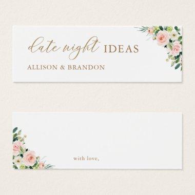 Elegant Blush Date Night Ideas Wedding Shower Invitations