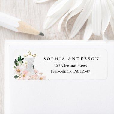 Elegant Blush Floral  Return Address Label