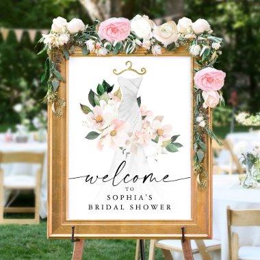 Elegant Blush Floral  Welcome Sign