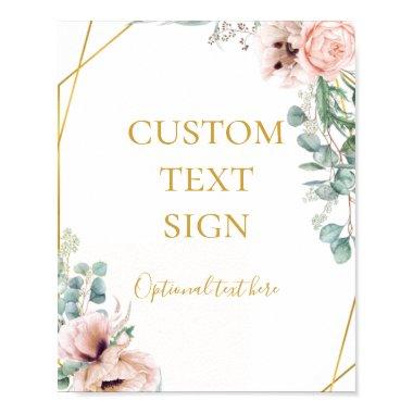 Elegant Blush Floral |  and Gifts Custom Sign
