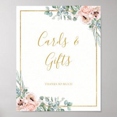 Elegant Blush Floral | Invitations and Gifts Sign