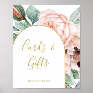 Elegant Blush Floral Garden | Invitations And Gifts Sign